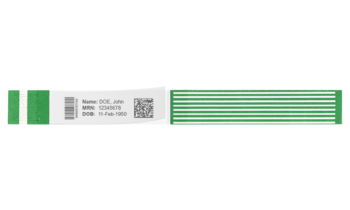 Short Stay LabelBand-Armbänder mit selbstklebender Schutzfolie