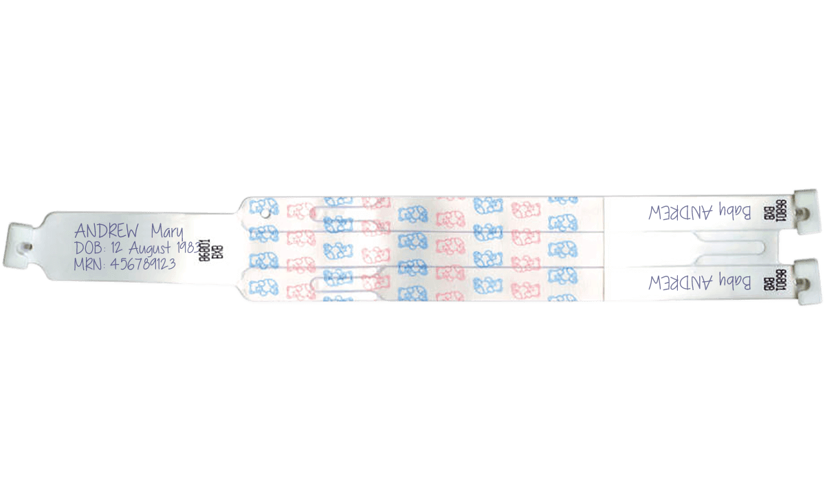 Direkt beschreibbare SnugFit-Armbänder – 1 Armband für Erwachsene und 2 Armbänder für Kinder