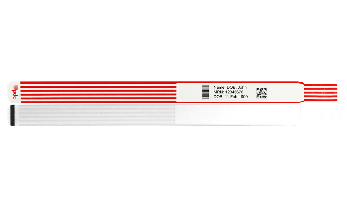 ScanBand Satin Thermodirektdruck-Armbänder – Erwachsenen-/Pädiatriegröße – 300 Armbänder
