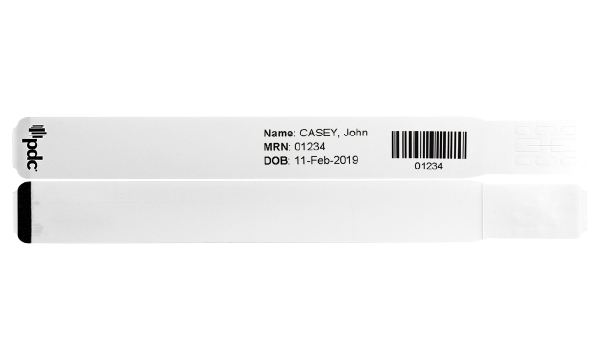 ScanBand Satin Thermodirektdruck-Armbänder – Pädiatriegröße – 400 Armbänder