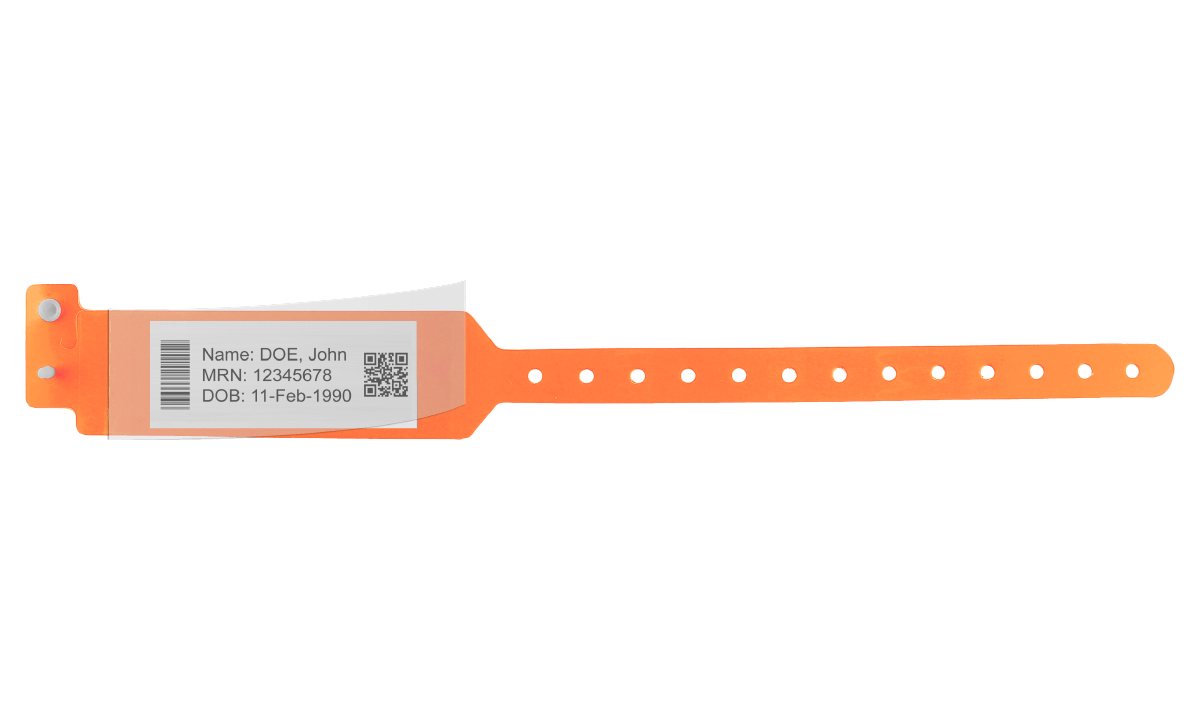 Sentry LabelBand-Armbänder mit selbstklebender Schutzfolie Erwachsenengröße