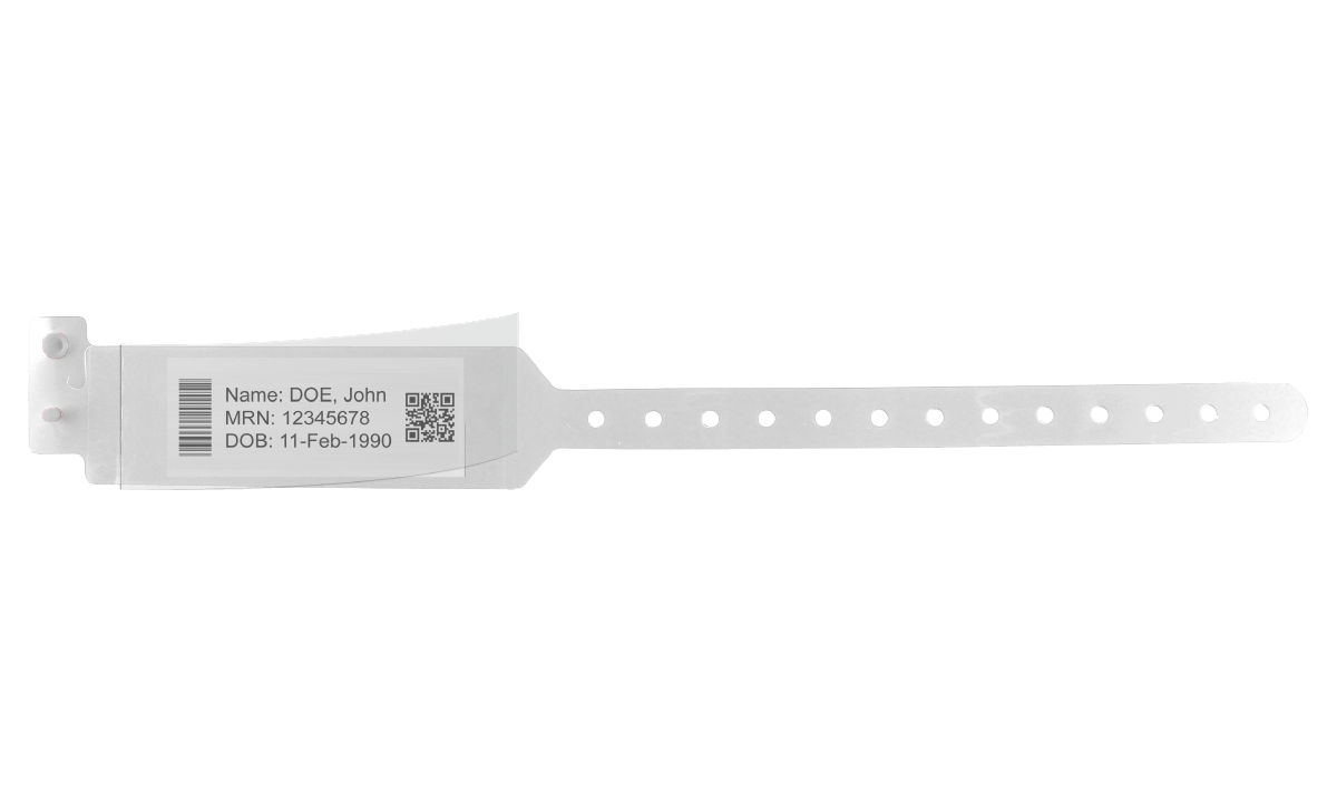 Sentry LabelBand-Armbänder mit selbstklebender Schutzfolie Erwachsenen-/Pädiatriegröße XL