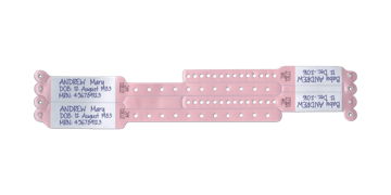 Direkt beschreibbare Speedi-Print-Armbänder – 2 Armbänder für Erwachsene und 2 Armbänder für Kinder